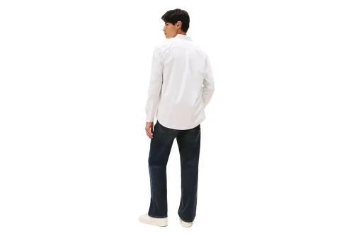 Tommy Jeans Flag Embroidery Poplin Πουκάμισο Μακρυμάνικο Ανδρικό (DM0DM22026 YBL)