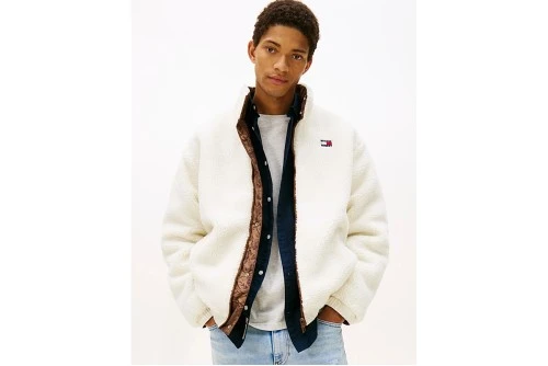 Tommy Jeans Reversible Teddy Relaxed Μπουφάν Sherpa Ανδρικό (DM0DM22064 0HF)