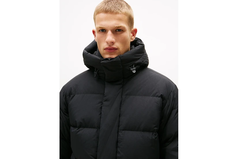 Tommy Jeans Hooded Down Ανδρικό Μπουφάν Puffer με Κουκούλα Μαύρο