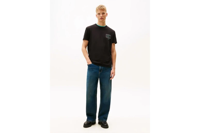 Tommy Jeans Signature Back Logo Ανδρικό Κοντομάνικο T-Shirt Μαύρο