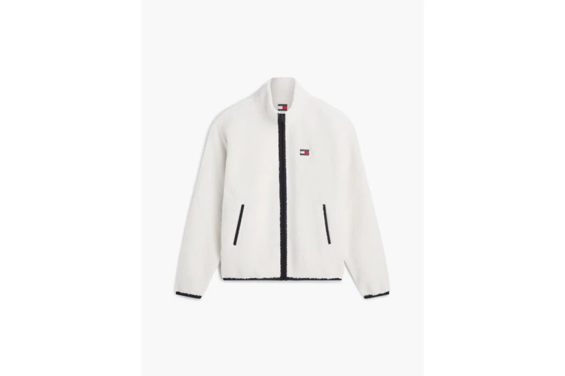 Tommy Jeans Badge Teddy Relaxed Ζακέτα Sherpa Ανδρική (DM0DM22345 AEF)