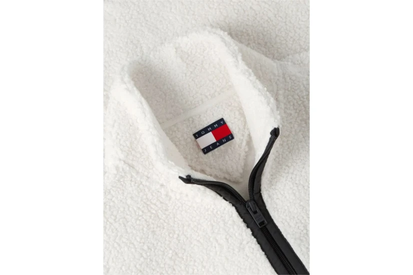 Tommy Jeans Badge Teddy Relaxed Ζακέτα Sherpa Ανδρική (DM0DM22345 AEF)