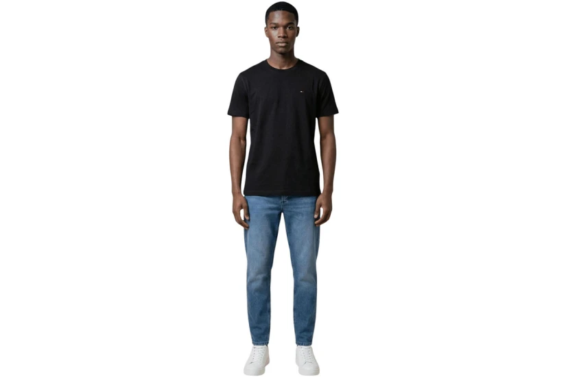 Tommy Jeans Small Flag Ανδρικό Κοντομάνικο T-Shirt Μαύρο