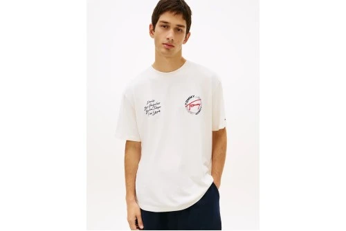 Tommy Jeans Circular Back Logo Relaxed T-Shirt Ανδρικό (DM0DM22535 YBH)
