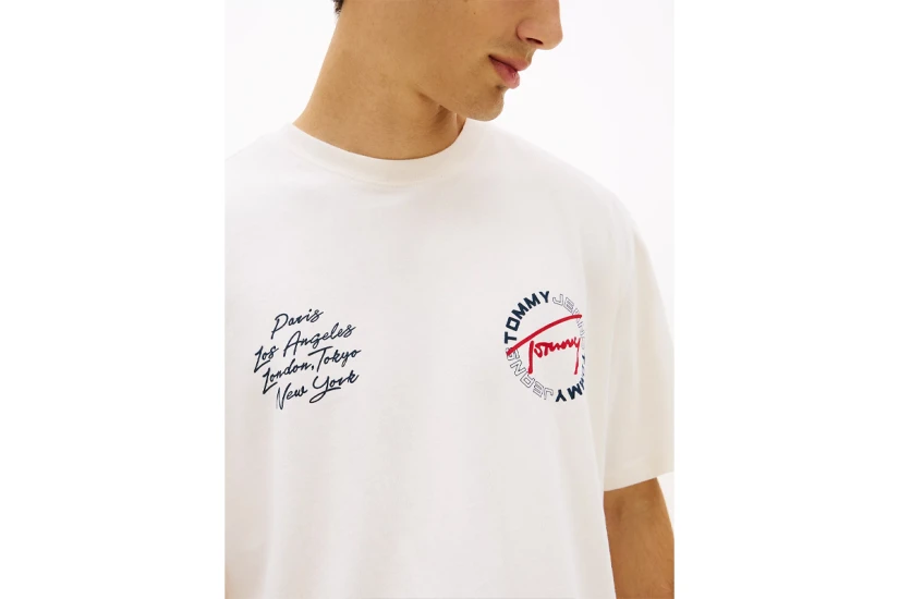 Tommy Jeans Circular Back Logo Relaxed Ανδρικό Κοντομάνικο T-Shirt