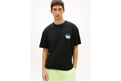 Tommy Jeans Relaxed Bubble Flame Graphic T-Shirt Ανδρικό (DM0DM22552 BDS)