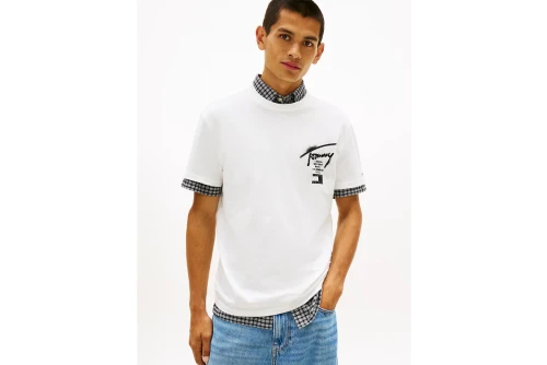 Tommy Jeans Regular Signature Back Logo Jersey T-Shirt Ανδρικό (DM0DM22553 YBL)
