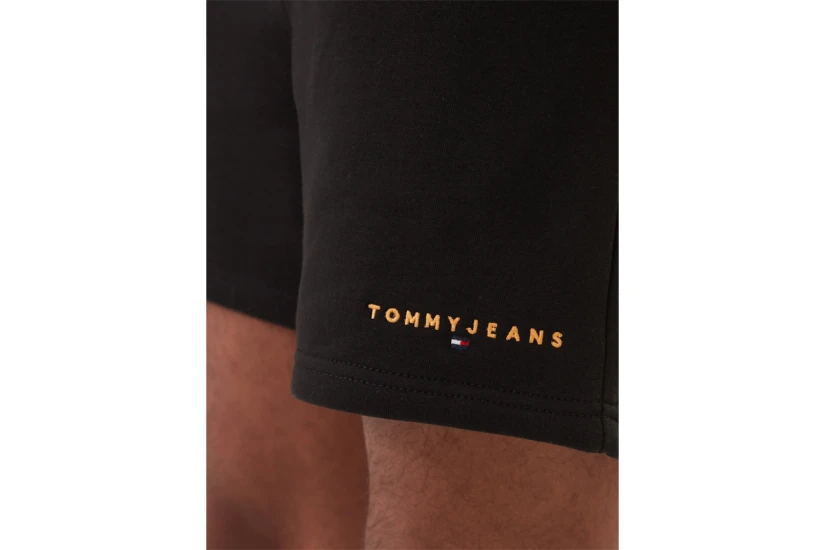 Tommy Jeans Contrast Linear Ανδρικό Αθλητικό Σορτς Μαύρο