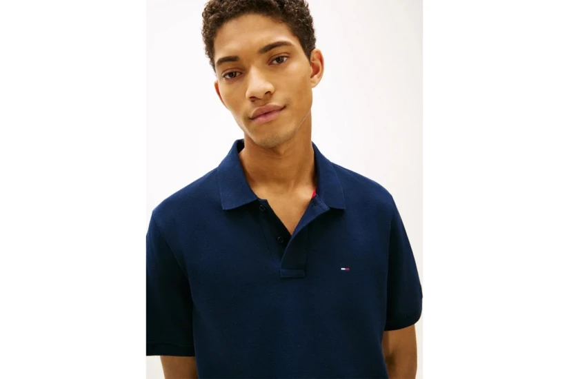 Tommy Jeans Regular Essential Ανδρικό Κοντομάνικο Polo Μπλε Σκούρο