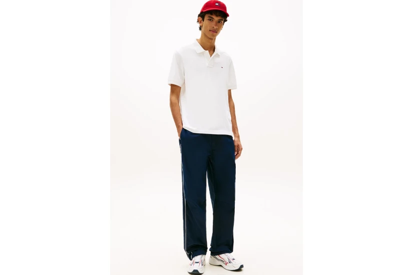 Tommy Jeans Regular Essential Ανδρικό Κοντομάνικο Polo Λευκό