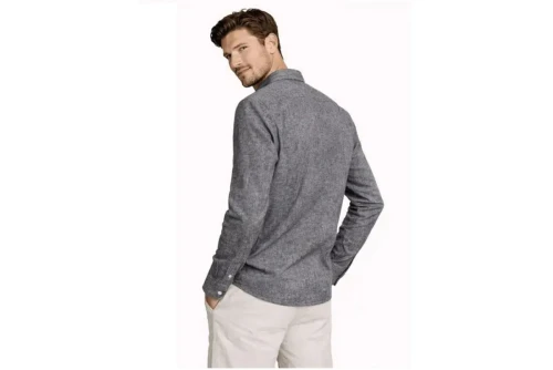 Tommy Jeans Regular Linen Blend Πουκάμισο Μακρυμάνικο Ανδρικό (DM0DM22761 C1G)