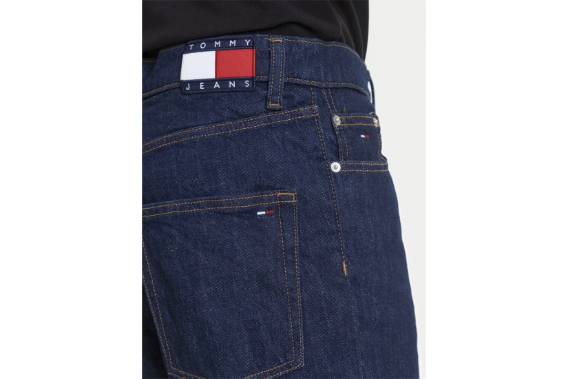 Tommy Jeans Jaimie Carpenter Relaxed Ανδρική Βερμούδα Τζιν Μπλε Σκούρο