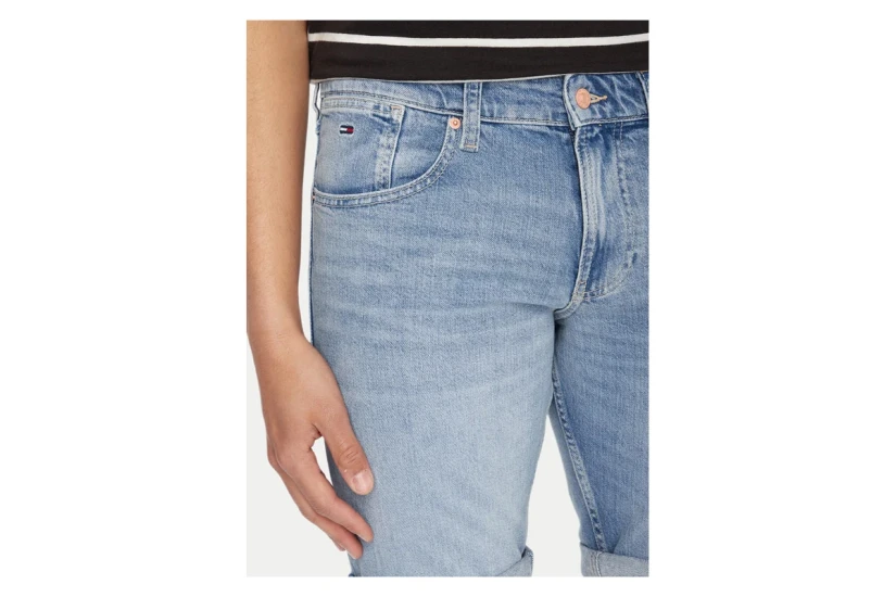 Tommy Jeans Ronnie Whiskered Slim Ανδρική Βερμούδα Τζιν