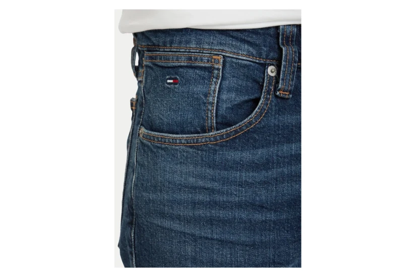 Tommy Jeans Ronnie Whiskered Slim Ανδρική Βερμούδα Τζιν Μπλε