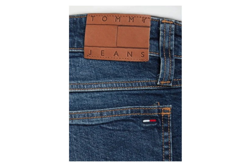 Tommy Jeans Ronnie Whiskered Slim Ανδρική Βερμούδα Τζιν Μπλε