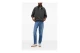 Tommy Jeans Waffle Knit Relaxed Ανδρική Μακρυμάνικη Πλεκτή Μπλούζα με Φερμουάρ Γκρι Σκούρο