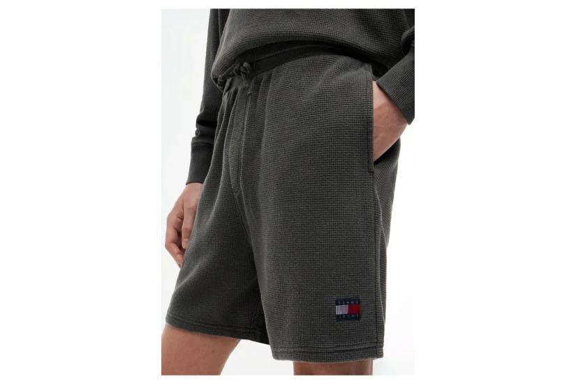Tommy Jeans Washed Waffle Knit Ανδρικό Αθλητικό Σορτς Ανθρακί