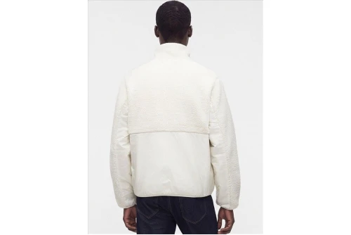 Tommy Jeans Teddy Contrast Texture Relaxed Μπουφάν Sherpa Ανδρικό (DM0DM23227 AEF)
