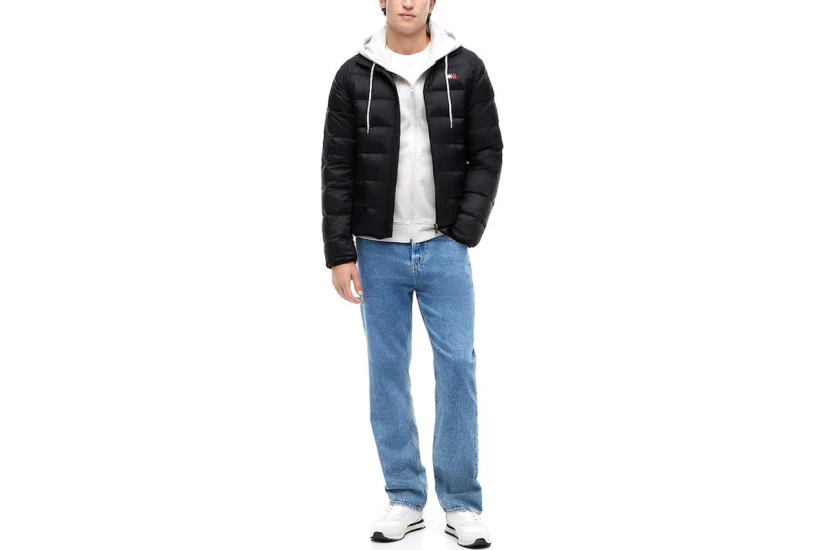 Tommy Jeans Light Down Ανδρικό Μπουφάν Puffer Μαύρο
