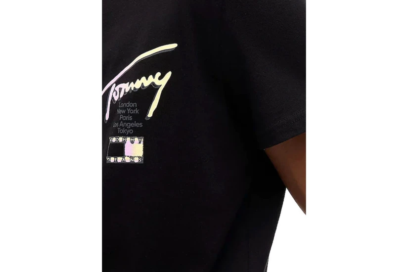 Tommy Jeans Ανδρικό Κοντομάνικο T-Shirt Μαύρο