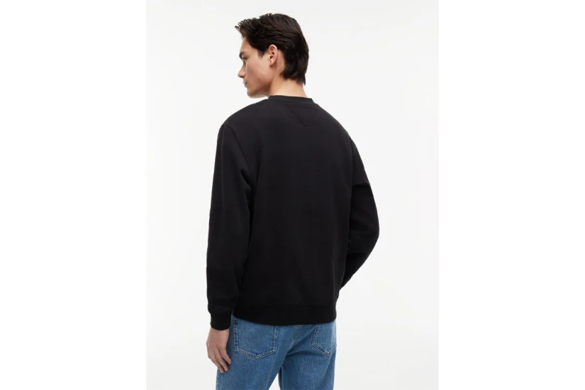 Tommy Jeans Ανδρικό Μακρυμάνικο Φούτερ Μαύρο