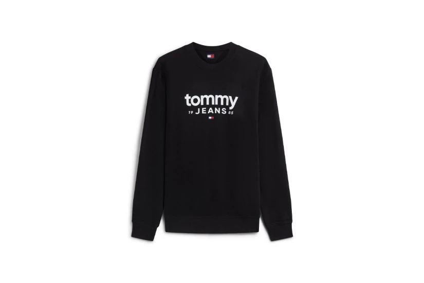 Tommy Jeans Ανδρικό Μακρυμάνικο Φούτερ Μαύρο