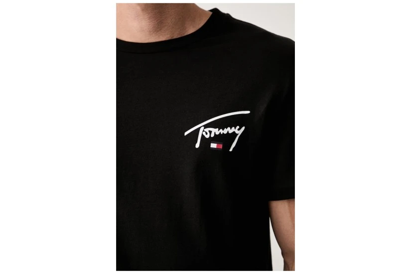 Tommy Jeans Signature Chest Slim Fit T-Shirt Ανδρικό (DM0DM23550 BDS)