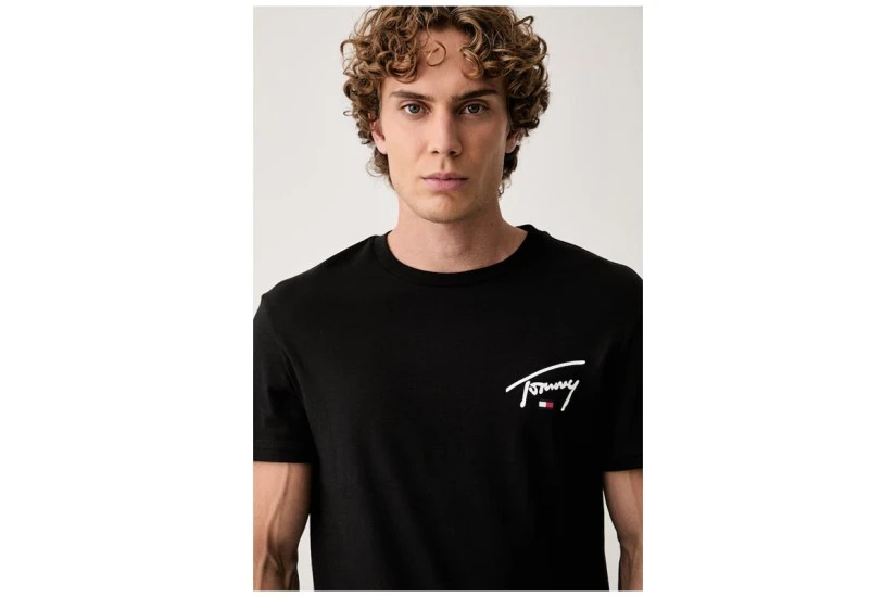 Tommy Jeans Signature Chest Slim Fit T-Shirt Ανδρικό (DM0DM23550 BDS)