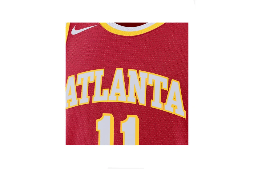 Nike Dri-FIT NBA Trae Young Atlanta Hawks Icon Edition Ανδρική Μπασκετική Φανέλα Κόκκινη, Κίτρινη