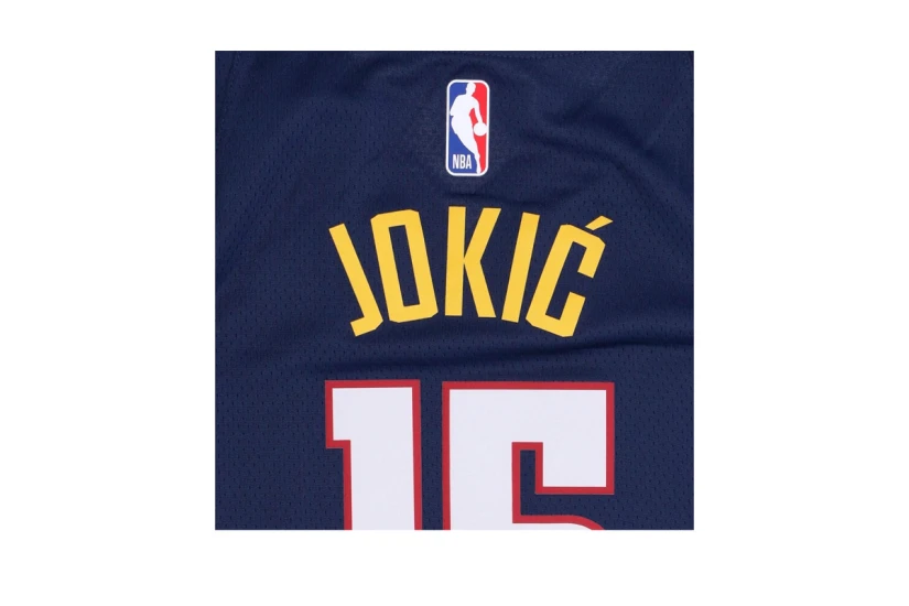 Nike Dri-FIT NBA Nikola Jokic Denver Nuggets Icon Edition Ανδρική Μπασκετική Φανέλα Μπλε Σκούρο, Κίτρινη