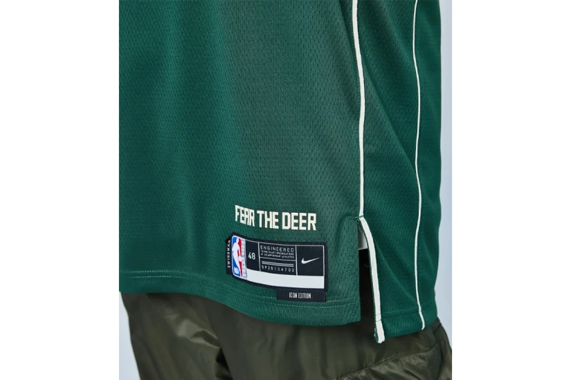 Nike Dri-FIT NBA Giannis Antetokounmpo Milwaukee Bucks Icon Edition Ανδρική Μπασκετική Φανέλα Πράσινη