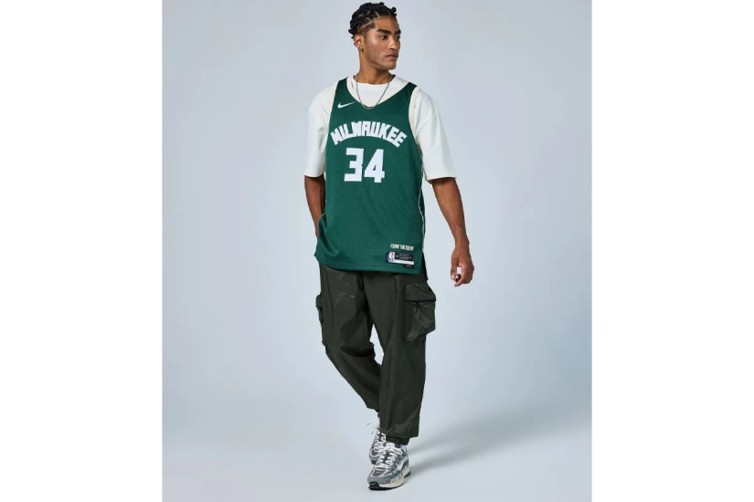 Nike Dri-FIT NBA Giannis Antetokounmpo Milwaukee Bucks Icon Edition Ανδρική Μπασκετική Φανέλα Πράσινη