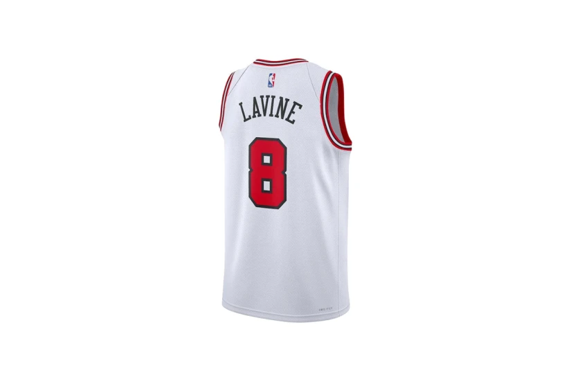 Nike Dri-FIT NBA Zach Lavine Chicago Bulls Association Edition Ανδρική Μπασκετική Φανέλα Λευκή, Κόκκινη