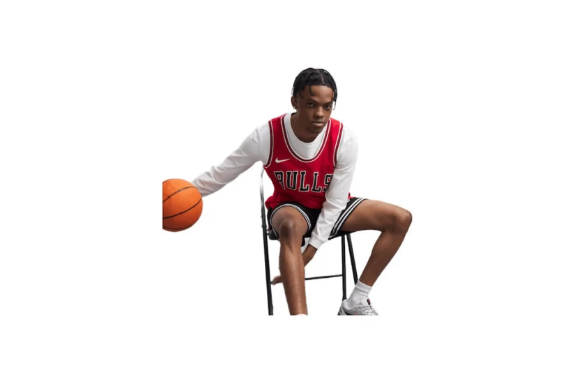 Nike Dri-FIT NBA Chicago Bulls Icon Edition Ανδρική Μπασκετική Φανέλα Κόκκινη, Λευκή, Μαύρη
