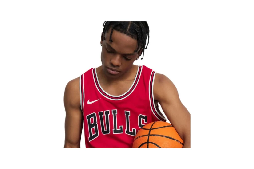 Nike Dri-FIT NBA Chicago Bulls Icon Edition Ανδρική Μπασκετική Φανέλα Κόκκινη, Λευκή, Μαύρη