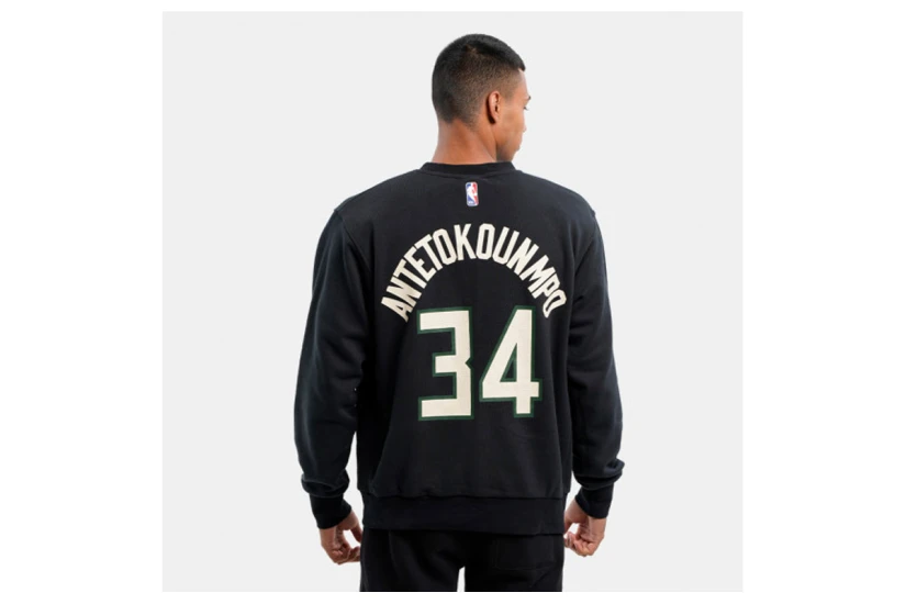 Jordan NBA Milwaukee Bucks Ανδρικό Φούτερ με Λαιμόκοψη