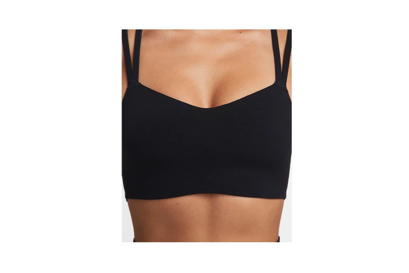 Nike Dri-FIT Zenvy Strappy Light Support Γυναικείο Μπουστάκι Μαύρο