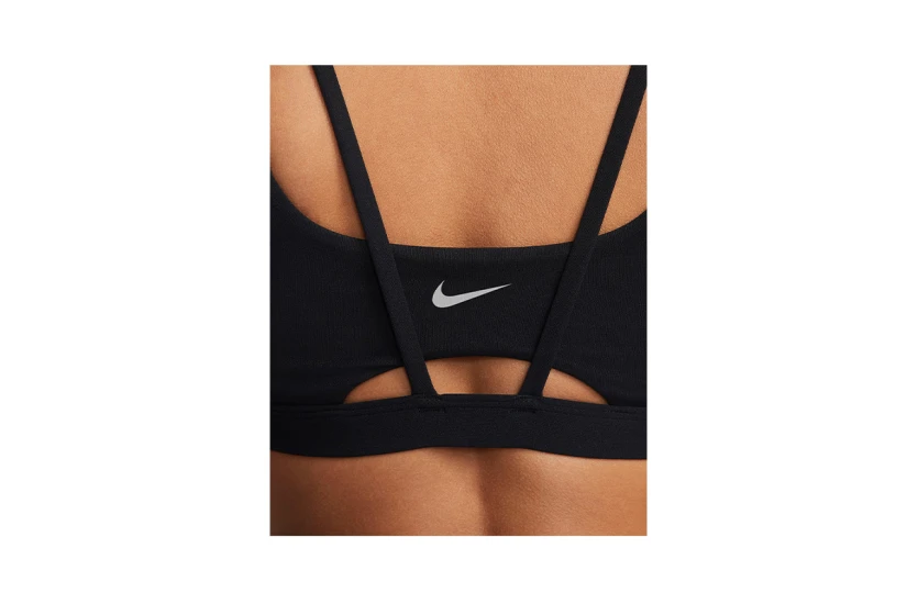 Nike Dri-FIT Zenvy Strappy Light Support Γυναικείο Μπουστάκι Μαύρο