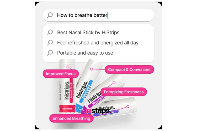 Histrips Nasal Scent Stics Ρινικό Αποσυμφορητικό 4 Τεμάχια (DPCD5-XK064001)