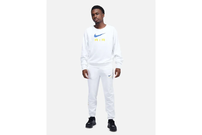 Nike Sportswear Air Ανδρική Μακρυμάνικη Μπλούζα με Λαιμόκοψη Λευκή