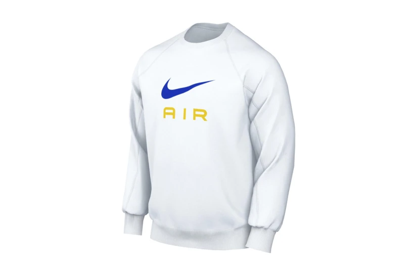 Nike Sportswear Air Ανδρική Μακρυμάνικη Μπλούζα με Λαιμόκοψη Λευκή