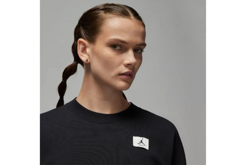 Jordan Flight Fleece Γυναικείο Φούτερ Μαύρο
