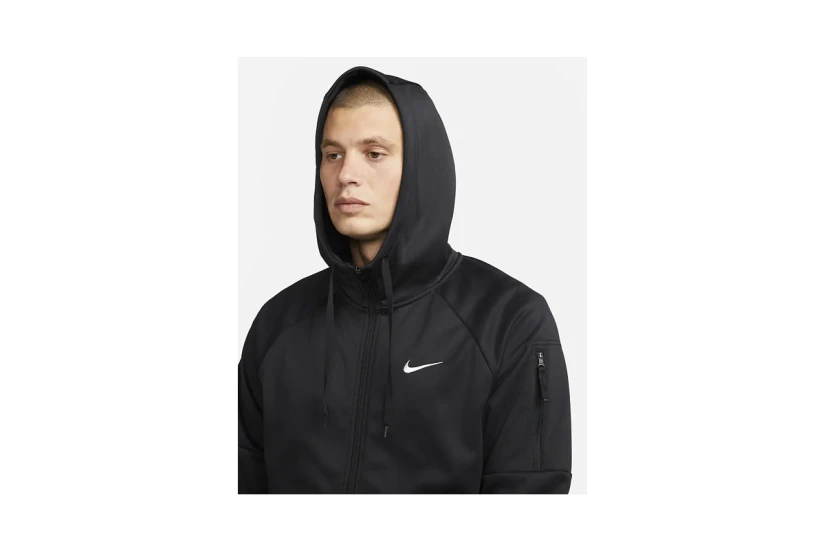 Nike Therma-Fit Fitness Ανδρική Ζακέτα με Κουκούλα Μαύρη