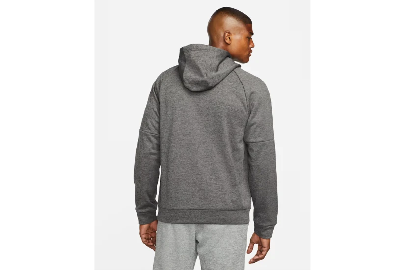 Nike Therma-Fit Fitness Ανδρική Ζακέτα με Κουκούλα Γκρι Σκούρο