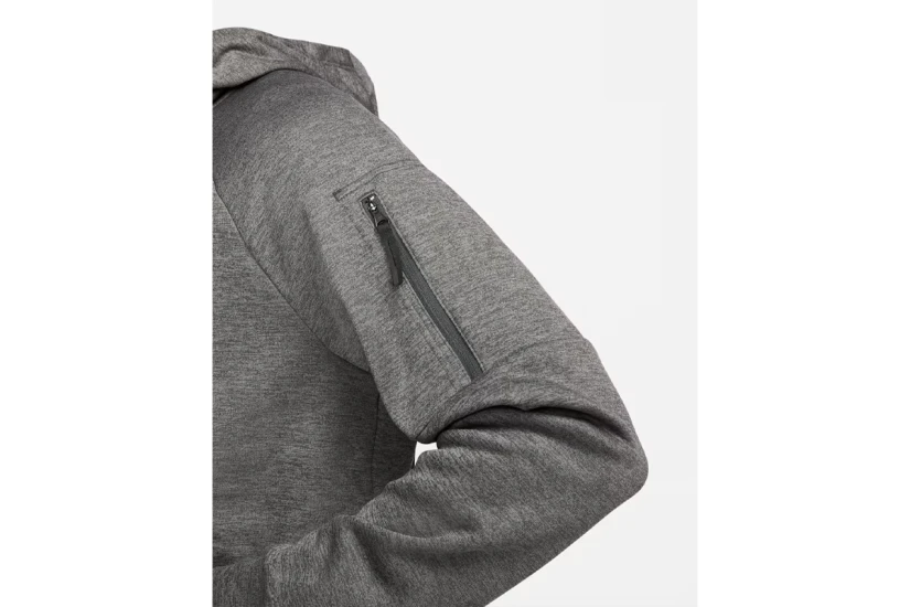 Nike Therma-Fit Fitness Ανδρική Ζακέτα με Κουκούλα Γκρι Σκούρο