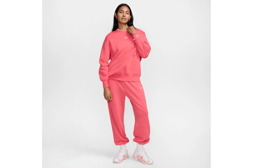 Nike Sportswear Phoenix Fleece Γυναικεία Μακρυμάνικη Μπλούζα Φούξια