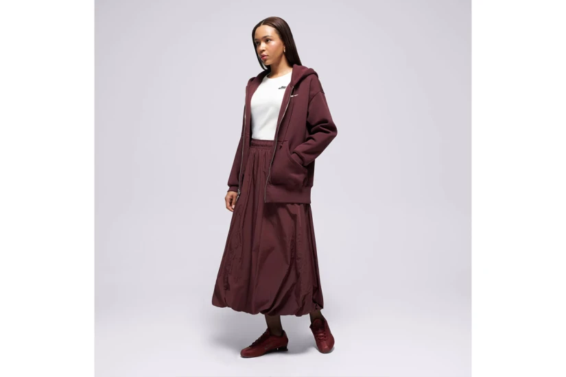 Nike Sportswear Phoenix Fleece Γυναικεία Ζακέτα με Κουκούλα Μπορντό