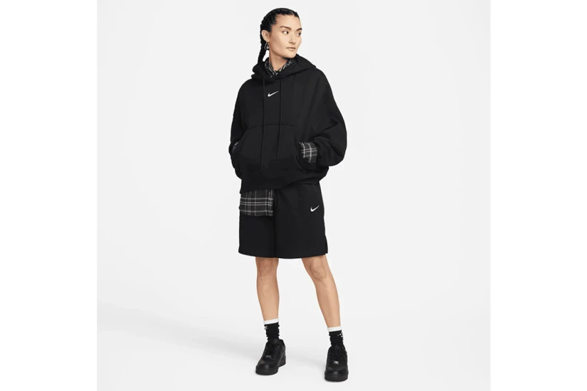 Nike Sportswear Phoenix Fleece Γυναικείο Φούτερ Με Κουκούλα Μαύρο