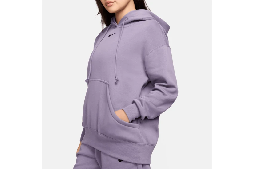 Nike Sportswear Phoenix Fleece Γυναικείο Φούτερ με Κουκούλα Μωβ