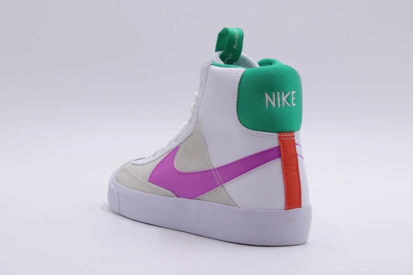 Nike Blazer Mid 77 Παιδικά Sneakers Λευκά, Μπεζ, Πράσινα, Μωβ